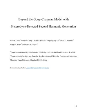 Beyond the Gouy-Chapman Model with Heterodyne-Detected Second