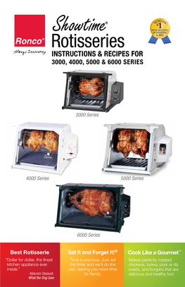 Rotisseries Instructions & Recipes for 3000, 4000, 5000 & 6000 Series