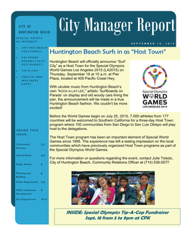 City Manager Report