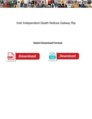 Irish Independent Death Notices Galway Rip
