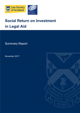 Social Return on Investment in Legal Aid
