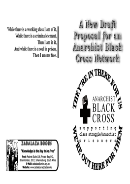 A New Draft Proposal for an Anarchist Black Cross Network