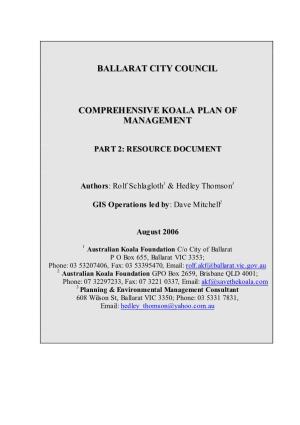 Koala Plan of Management 2006