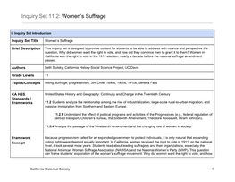 Women's Suffrage