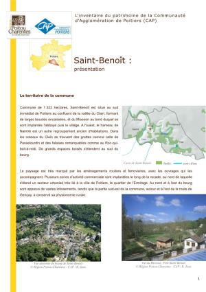 Saint-Benoît : Présentation De La Commune