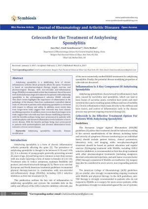 Celecoxib for the Treatment of Ankylosing Spondylitis
