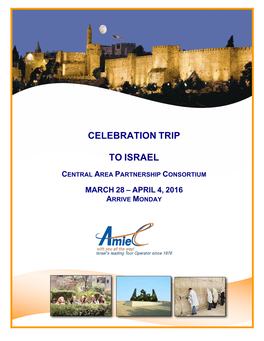 Celebration Trip to Israel