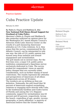 Cuba Practice Update