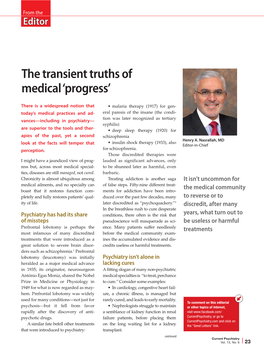 The Transient Truths of Medical ‘Progress’