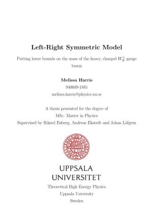 Left-Right Symmetric Model