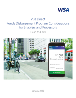 Visa Direct Funds Disbursement Program Considerations: Push To