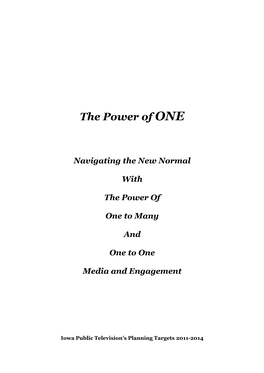 The Power of ONE