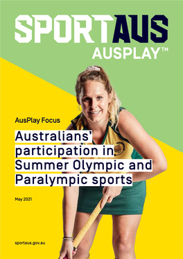 Australians' Participation in Summer Olympic and Paralympic Sports