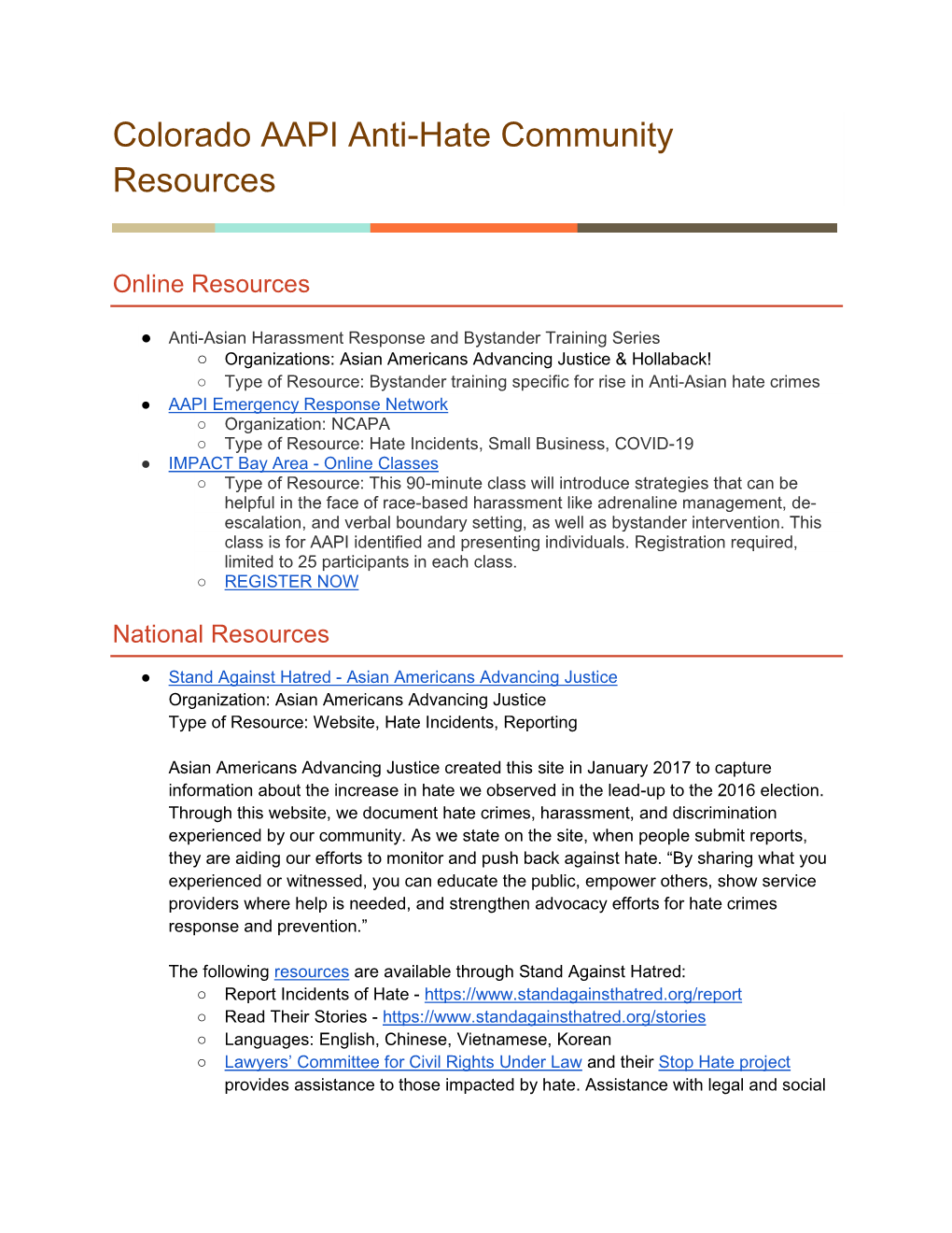 Colorado AAPI Anti-Hate Community Resources