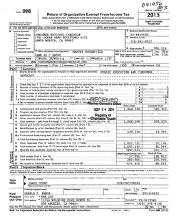 Consumer Watchdog 2013 #2 990 Form