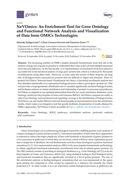 An Enrichment Tool for Gene Ontology and Functional Network Analysis and Visualization of Data from Omics Technologies