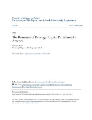 The Romance of Revenge: Capital Punishment in America Samuel R
