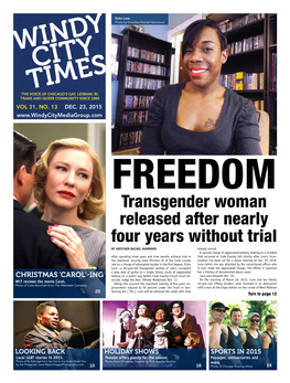Transgender Woman Released After Nearly Four Years Without Trial by Gretchen Rachel Hammond Already Served