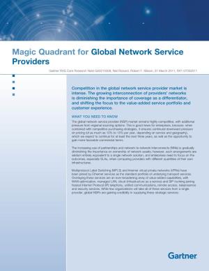 Magic Quadrant for Global Network Service Providers