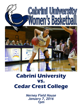 Cabrini University Women’S Basketball