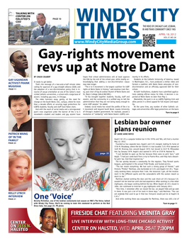 Gay-Rights Movement Revs up at Notre Dame by Chuck Colbert Hopes That School Administrators Will at Least Approve Munity in Its Efforts