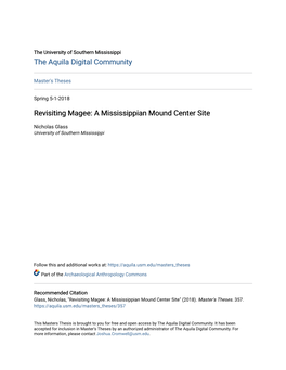 A Mississippian Mound Center Site