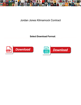 Jordan Jones Kilmarnock Contract
