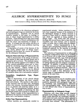 ALLERGIC HYPERSENSITIVITY to FUNGI by J