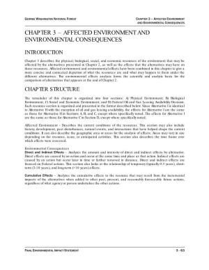 Physical Environment, Affected Environment and Environmental