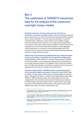 Focus 3 the Usefulness of TARGET2 Transaction Data for the Analysis Of