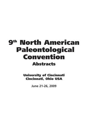 9Th North American Paleontological Convention Abstracts