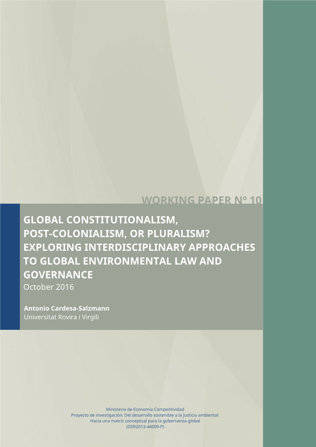 International Law, Environmental Justice and Global Sustainability