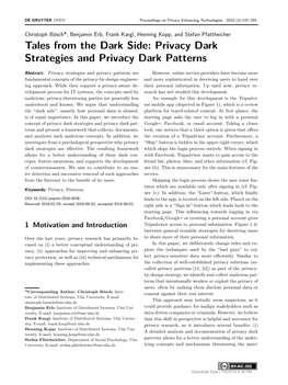 Tales from the Dark Side: Privacy Dark Strategies and Privacy Dark Patterns