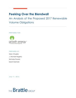 Peeking Over the Blendwall: an Analysis of the Proposed