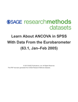 Learn About ANCOVA in SPSS with Data from the Eurobarometer (63.1, Jan–Feb 2005)