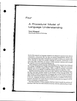 A Procedural Model of Language Understanding