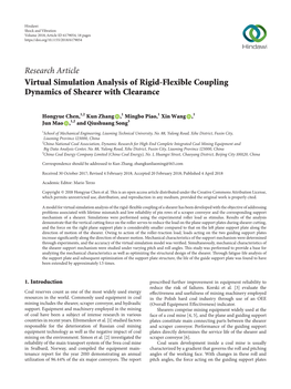 Virtual Simulation Analysis of Rigid-Flexible Coupling Dynamics of Shearer with Clearance