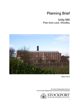 Unity Mill Approved Planning Brief
