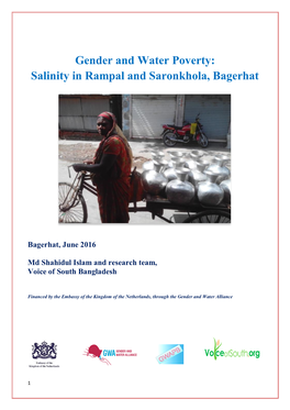 Salinity in Rampal and Saronkhola, Bagerhat