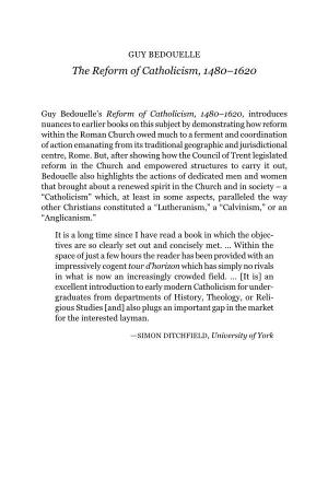 The Reform of Catholicism, 1480–1620