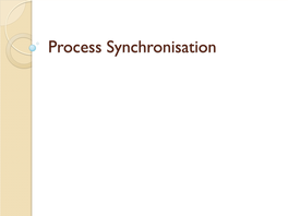 Process Synchronisation Background (1)