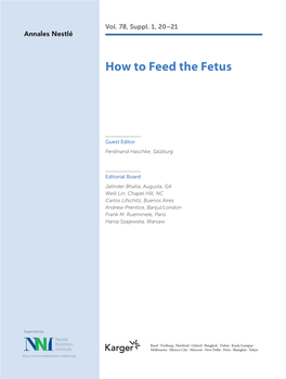 How to Feed the Fetus