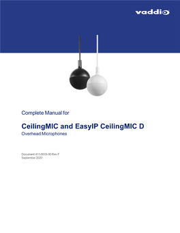 Manual for Ceilingmic and Tablemic Conference Room Microphones
