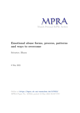 Emotional Abuse Forms, Process, Patterns and Ways to Overcome