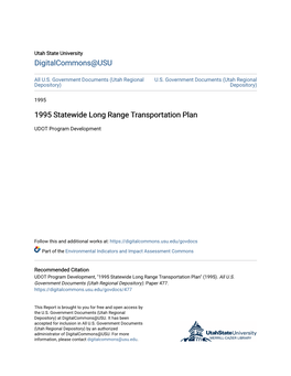 1995 Statewide Long Range Transportation Plan