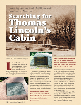Outdoorillinois August 2009 Searching for Thomas Lincoln's Cabin