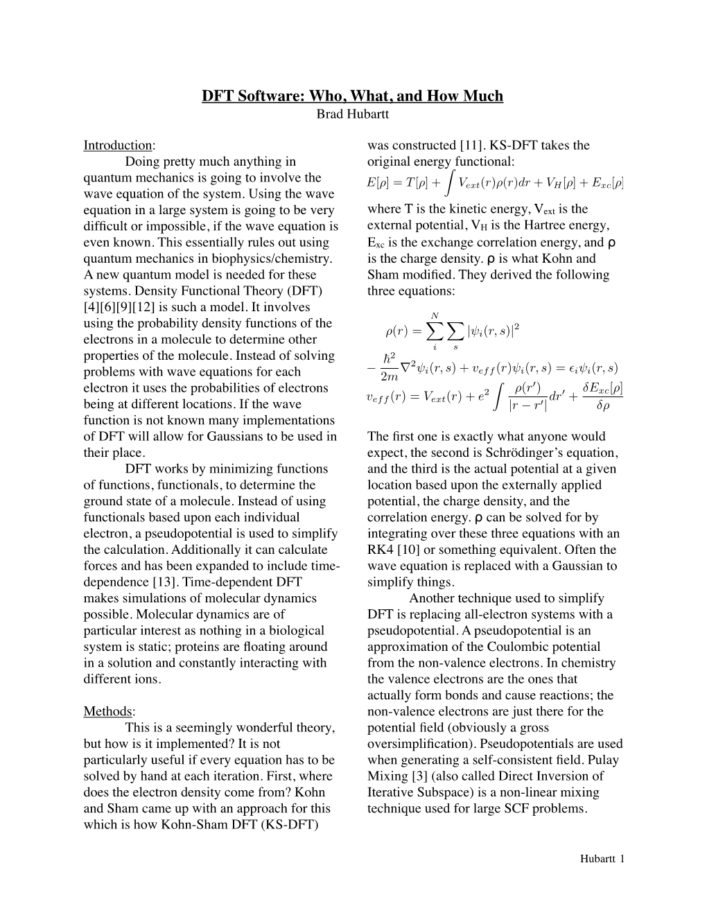 (PDF) DFT Software: Who, What, and How Much