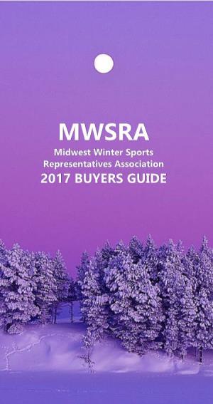 MWSRA Midwest Winter Sports Representatives Association 2017 BUYERS GUIDE