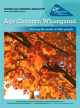 Age Concern Whanganui Issue 1 2021 Autumn