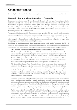 Community Source 1 Community Source